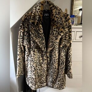 ZARA faux fur coat